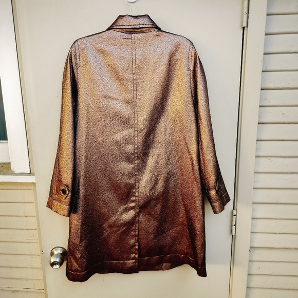 Marc by Marc Jacobs Metallic Bronze Brown Trench Coat - Picture 13 of 13